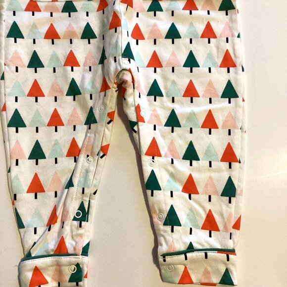 Indigo Baby Romper Onesie 18-24 Months Holiday Christmas Tree Soft Flannel - Picture 3 of 7
